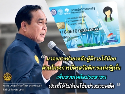 ประชาสัมพันธ์ผลการดำเนินงานสำคัญของภาครัฐ ประจำวันที่ 14 ธันวาคม 2561