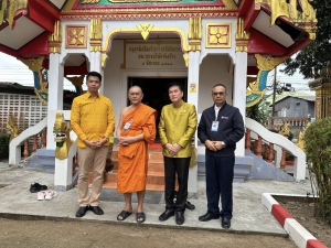 การตรวจเยี่ยมและติดตามผลการดำเนินงานวัดต้นแบบระดับหน โครงการวัด ประชา รัฐ สร้างสุข ระดับหน