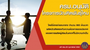 ่ประชาสัมพันธ์ผลการดำเนินงานสำคัญของภาครัฐ ประจำวันที่ 6 มีนาคม 2562