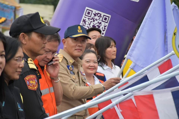 พังงา ปล่อยขบวนรถรณรงค์ป้องกันและลดอุบัติเหตุทางถนนเทศกาลสงกรานต์